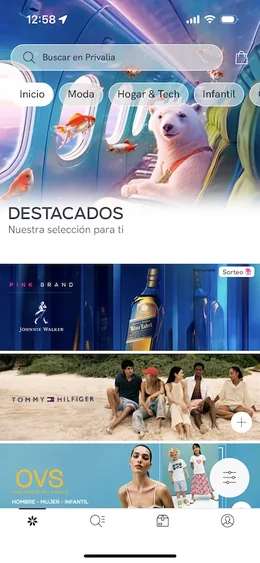 Privalia app — product detail screen on iPhone