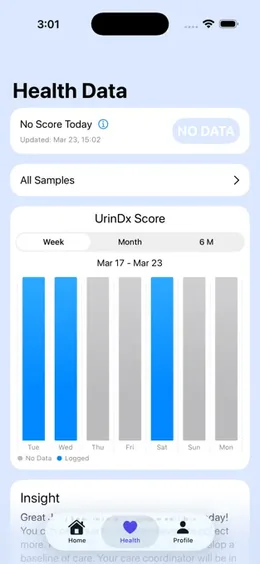 Starling Medical app — data entry screen on iPhone